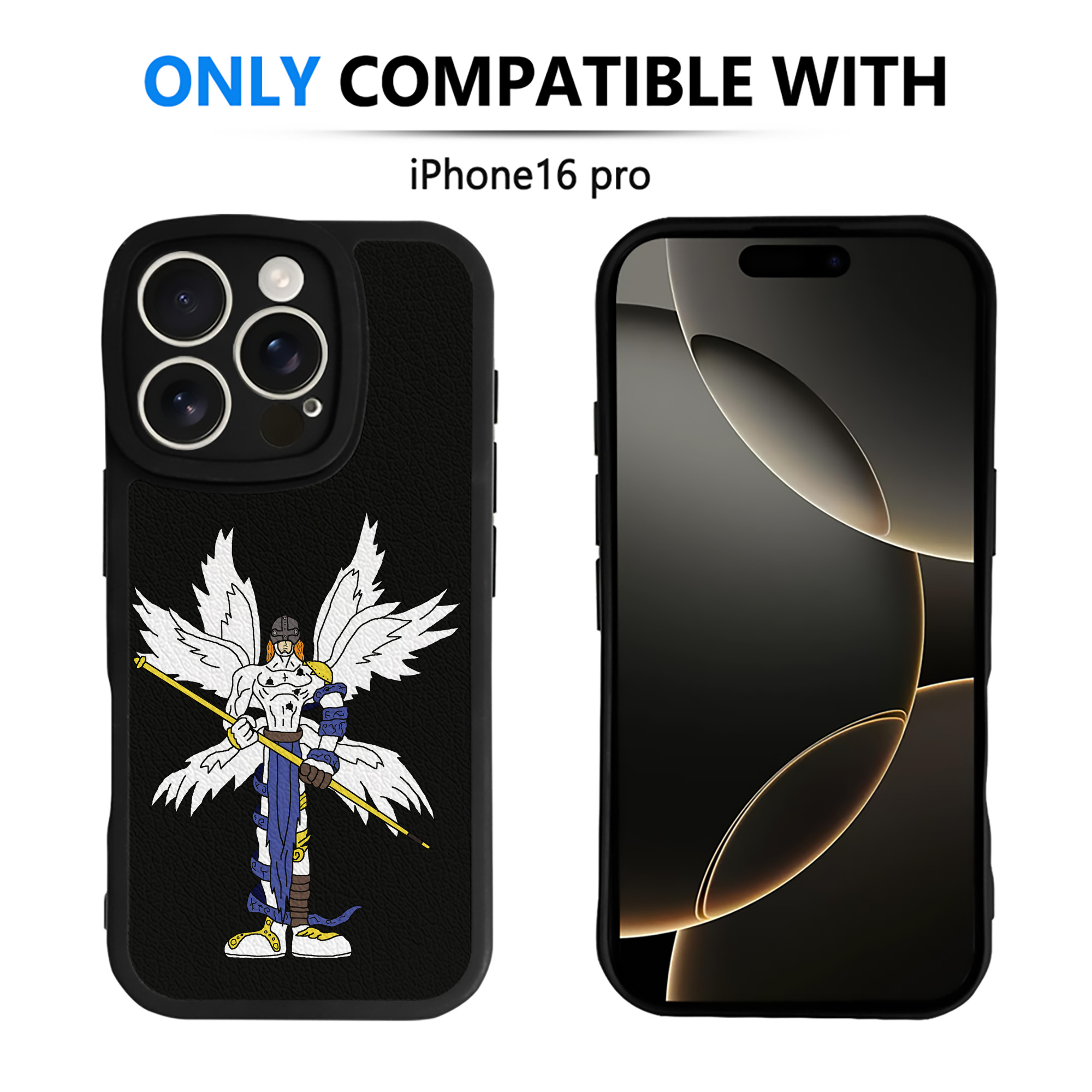 （画像用） Digimon デジタルモンスター/デジモン 【iPhone 16シリーズ対応】シリコンスマホケース（レザー調） 材質：シリコン